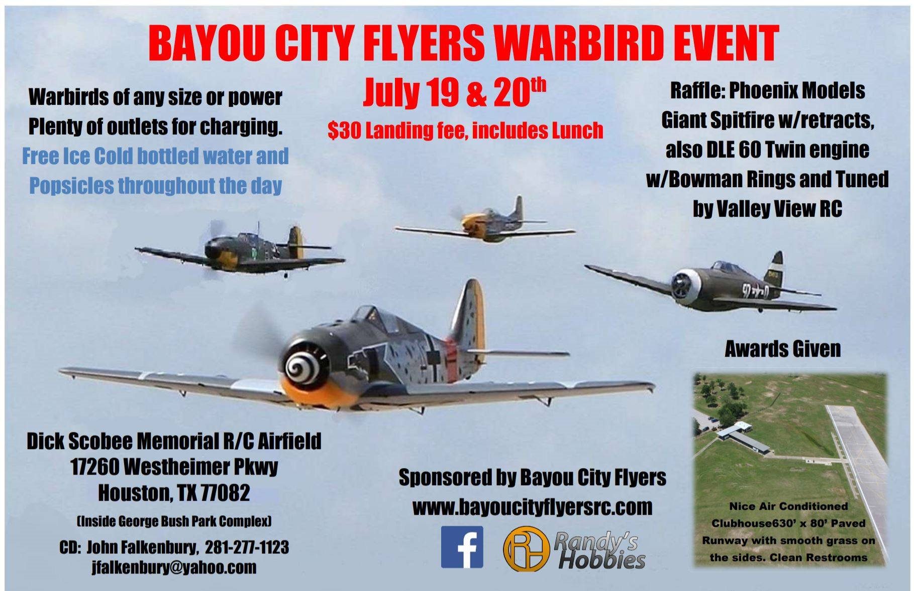 Bayou City Flyers RC 2019 Warbird Event