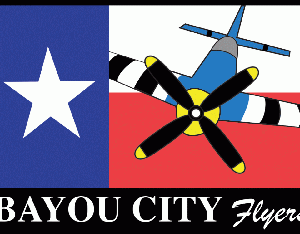 Bayou City Flyers Logo with animated propellers
